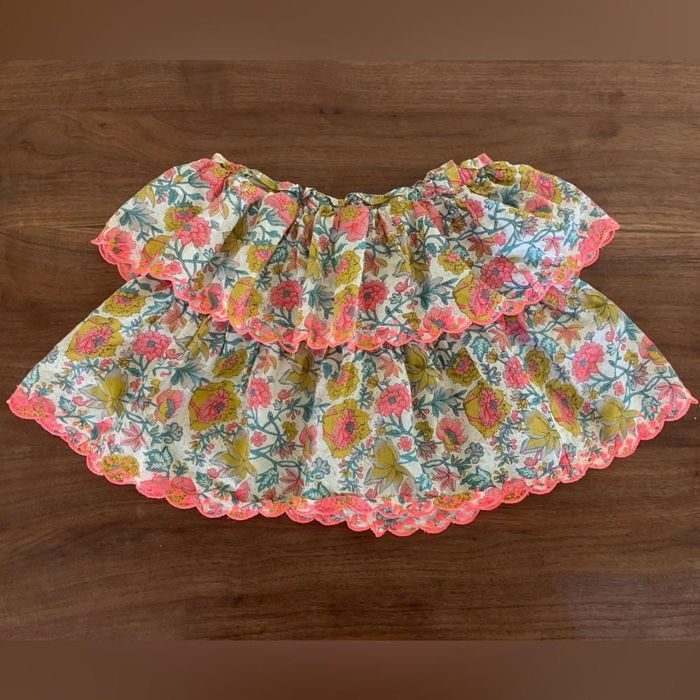 Louise Misha floral embroidered skirt